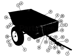Toro UW-641 - Toro Utility Wagon (1961) Ltd-24 Dump Trailer Parts List