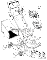 MTD 485-152 (111-410R129) - MTD Walk-Behind Mower (1991) (Home Depot)