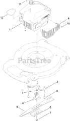 Toro 20330 C - Toro 22" Recycler Walk-Behind Mower (SN: 310000001 - 310999999) (2010) Engine and Blade Assembly