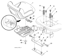 Husqvarna YTH 2454 (960430060-00) - Husqvarna 54" Yard Tractor (2008-12) Seat Assembly