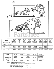 Briggs & Stratton 402437-1015-01 - Briggs & Stratton Horizontal Engine Electric Starter and Chart