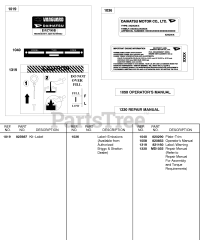 Briggs & Stratton 432447-0376-E2 - Briggs & Stratton Horizontal Engine Label Kit, Emissions Label, Repair Manual