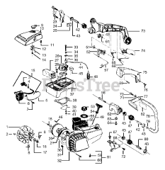 Poulan Pro PP 235 - Poulan Pro Chainsaw Handle, Flywheel &amp; Fan Housing Assembly