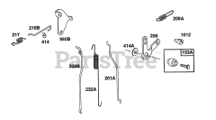 Briggs & Stratton 80232-2375-01 - Briggs & Stratton Horizontal Engine Mech. Gov. Carb Links,Levers