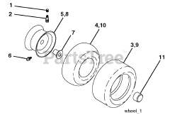 Poulan PB 1638 LT - Poulan Lawn Tractor (2006-04) Wheels &amp; Tires