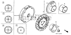 Honda GX160 U1 QXE8 (GCACK) - Honda Engine, Made in Japan (SN: GCACK-1000001 - GCACK-9999999) FLYWHEEL