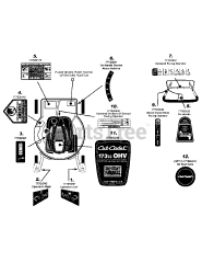 Cub Cadet CC 98 M (12A-98MC010) - Cub Cadet Walk-Behind Mower (2008) Label Map