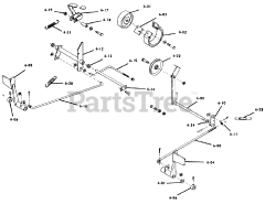Toro 1-0357 (C-120) - Toro Lawn Tractor (1975) 6.000 Brake/clutch Linkage (fig. 6)
