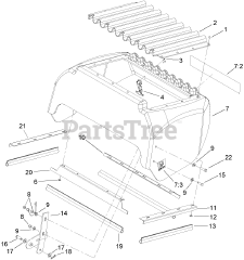 Toro 74268 (Z 597-D) - Toro 60" Z Master Zero-Turn Mower, Side-Discharge Deck (SN: 270000001 - 270000300) (2007) Hood Assembly