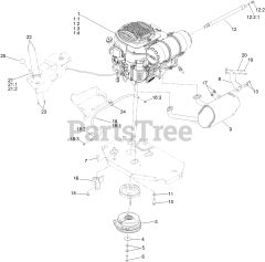 Toro 74926 (6000) - Toro 60" Z Master Zero-Turn Mower, Side-Discharge Deck (SN: 403005770 - 404319999) Engine Assembly