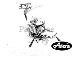 Ariens 915055 (1944) - Ariens Zoom 44" Zero-Turn Mower, 19hp Kohler (SN: 010000 & Above) Decals-Style