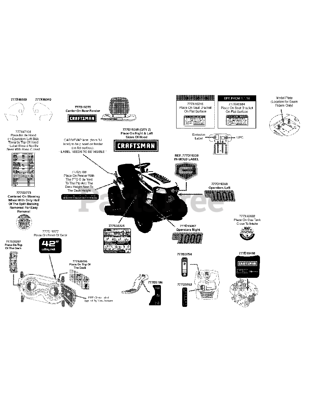 Craftsman T100 Parts Manual