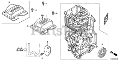 Honda GC190 A QHAD (GCAAA) - Honda Engine, Made in USA (SN: GCAAA-1000001 - GCAAA-9999999) CYLINDER