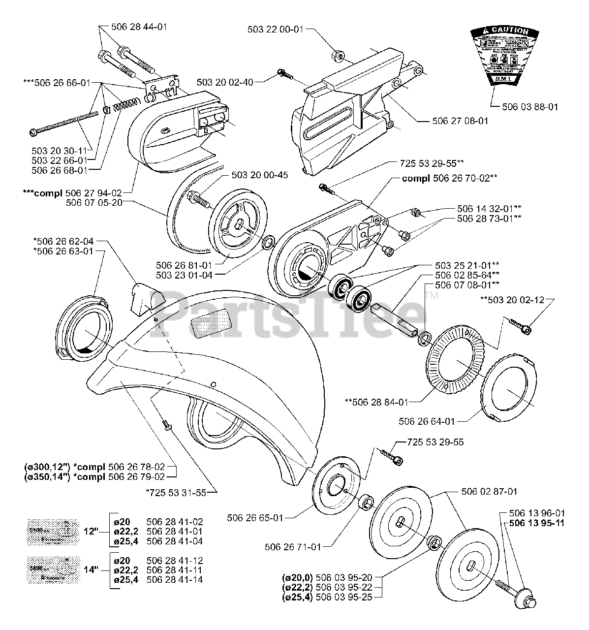 Husqvarna 371 K Husqvarna CutOff Saw (200002) Arm/Shield Assy