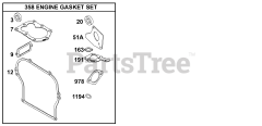 Briggs & Stratton 134202-1118-E1 - Briggs & Stratton Horizontal Engine Kits/Gasket Sets - Engine