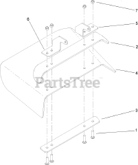 Toro 30499 - Toro 52" Walk-Behind Mower, Floating Deck, Split Lever, Hydro Drive (SN: 280001001 - 280001100) (2008) DEFLECTOR ASSEMBLY NO. 110-0758