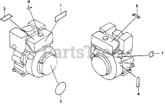 Honda GD320 QAAE (GPB) - Honda Engine, Made in Japan (SN: GPB-1000001 - GPB-1008896) LABELS
