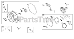 Briggs & Stratton 25T237-0448-H5 - Briggs & Stratton Horizontal Engine Crankcase Cover/Sump Group