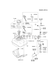 Kawasaki FE120D-BS04 - Kawasaki Engine FUEL-TANK/FUEL-VALVE