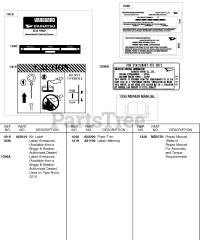 Briggs & Stratton 584447-0205-E2 - Briggs & Stratton Horizontal Engine Repair Manual, Label Kits