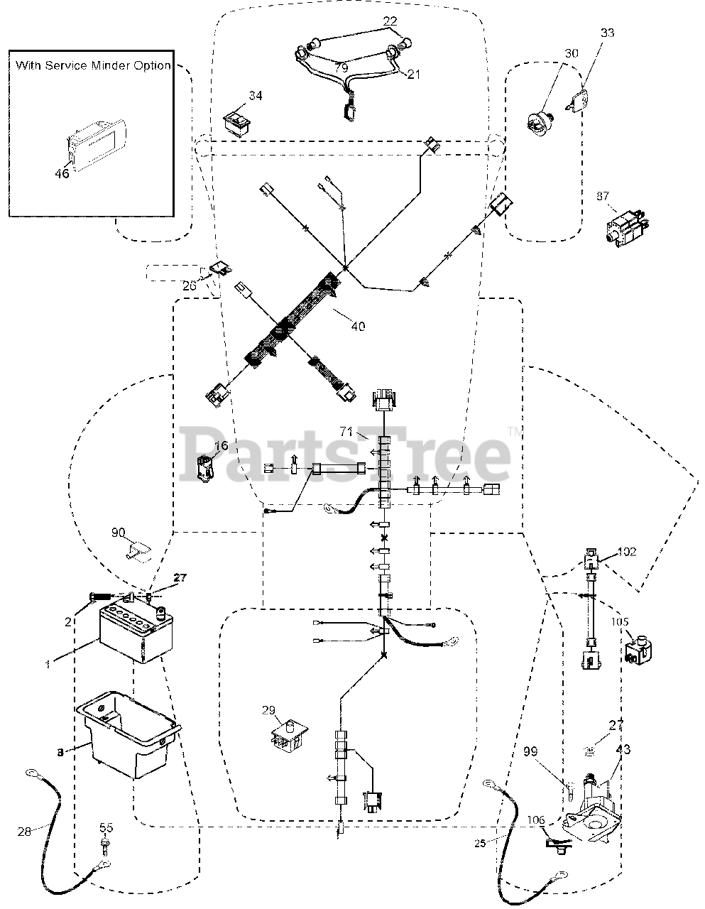 Ariens 936075 (960460056-01) - Ariens 46" Lawn Tractor, Automatic