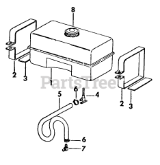 Cub Cadet 81 (0350003U) - Cub Cadet Lawn Tractor Fuel Tank &amp; Related Parts