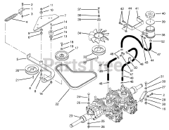 Toro 74120 (616-Z) - Toro Zero-Turn Mower, Drive Unit Only (SN: 059000001 - 059999999) (1995)
