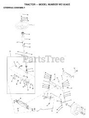 Weed Eater WE 18542 E - Weed Eater Lawn Tractor (1999) STEERING ASSEMBLY