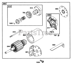 Briggs & Stratton 226432-1006-E2 - Briggs & Stratton Horizontal Engine Electric Starter