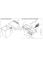 Cub Cadet 848 (590-848-150) - Cub Cadet Rear Triple Bagger att Assembly