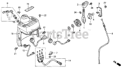 Honda H4518 H HSA/C (MZAT) - Honda Lawn Tractor, Made in Japan (SN: MZAT-3000001 - MZAT-3999999) INSTRUMENT PANEL