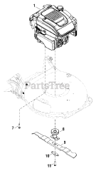 Snapper SP 65 (1696844-00) (12A-A2BE707) - Snapper 21" Walk-Behind Mower, FWD Speed, 550 Series Briggs