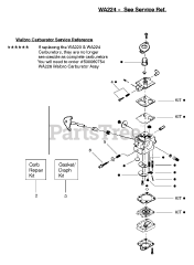 Weed Eater FL Plus - Weed Eater Featherlite String Trimmer, Type 1 Carburetor Assembly (WA224)