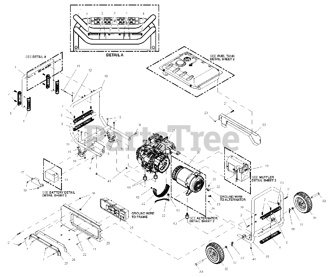 Generac XT8000 (0064330) Generac Portable Generator (SN 8363126