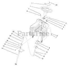 Toro 71208 (13-38 XL) - Toro Lawn Tractor (SN: 089000001 - 089999999) (1998) Steering Assembly
