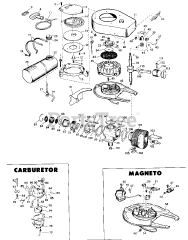 Lawn-Boy 3050 - Lawn-Boy Walk-Behind Mower (SN: 900000001 - 999999999) (1959) MODEL C-70 ENGINE PARTS LIST