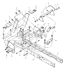Scotts 46104x8B - Scotts 46" Garden Tractor (2000) Rear Frame Assembly