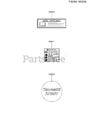 Kawasaki FJ180V-DM01 - Kawasaki Engine LABEL