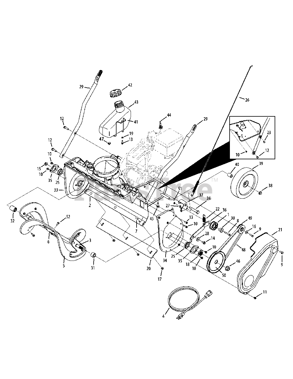 MTD 31A2M1E706 MTD Snow Thrower (2011) Drive System & Auger Assembly