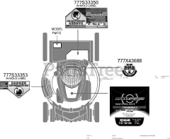 MTD 12AKD3KH095 - MTD Pro Walk-Behind Mower (2016) Label Map