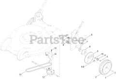 Toro 29639 - Toro 50cm Walk-Behind Mower (SN: 314000001 - 314999999) (2014) Transmission, Rear Wheel and Height-of-Cut Assembly