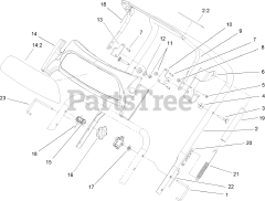 Toro 38602 - Toro 24" Snow Commander Snow Thrower (SN: 250000001 - 250999999) (2005) Upper Handle Assembly