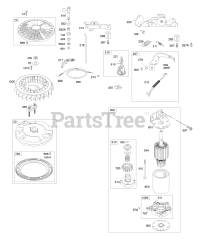 Briggs & Stratton 406577-0139-E2 - Briggs & Stratton Vertical Engine Controls, Electric Starter, Flywheel