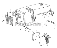 Simplicity 9518 (2097355) - Simplicity Compact Tractor, Diesel Hood &amp; Grille Group - Sheet Metal &amp; Frame (3486I32)