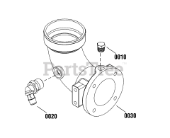 Briggs & Stratton 080016-00 - Briggs & Stratton 125kW Home Standby Generator Engine Service Parts - Turbo Inlet