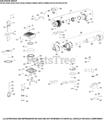 Kohler CH740-0001 - Kohler Command PRO Engine, Basic Version, 25hp, 725cc Air Intake Group 10-24-293 CH18-750