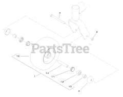 Exmark VTS541KA363CA - Exmark 36" Vantage S-Series Stand-On Mower, Kawasaki, CARB (SN: 313000000 - 313999999) (2013) Wheel and Bearing Assembly No. 112-3810