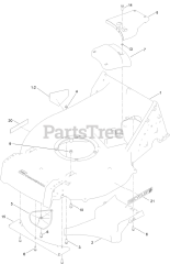 Toro 22283 - Toro 53cm Heavy-Duty Recycler Walk-Behind Mower (SN: 400000000 - 415299999) Deck Assembly