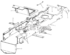 Cub Cadet 805 (136-192-100) - Cub Cadet Lawn Tractor Frame &amp; Drawbar