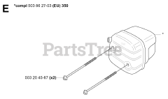 Husqvarna 340 e - Husqvarna Chainsaw (SN: 20051800001 - 20062300000) MUFFLER 2